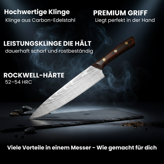 🔪 20 cm Kochmesser – Präzision trifft Stil Glowvyn Schneidwaren